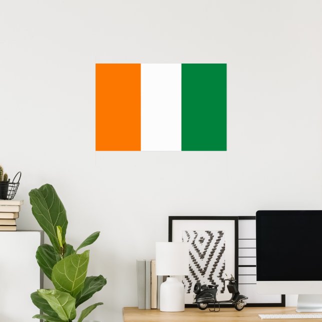 Póster Bandera de Costa de Marfil (Oficina en casa)