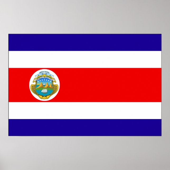 Póster Bandera de Costa Rica (Frente)