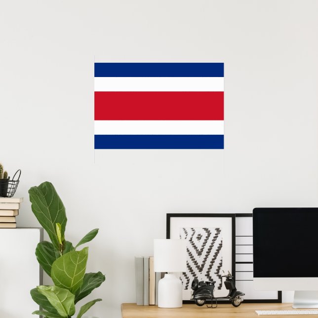 Póster Bandera de Costa Rica (Oficina en casa)
