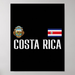 Póster Bandera de Costa Rica Fútbol Americano Fútbol Fan