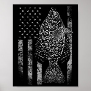 Póster Bandera de Crappie - Bandera de pesca de Crappie 
