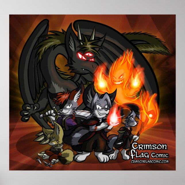 Póster Bandera de Crimson: Poster de villanos (Frente)