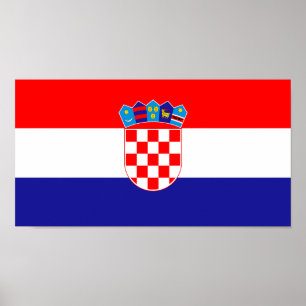 Póster Bandera de Croacia