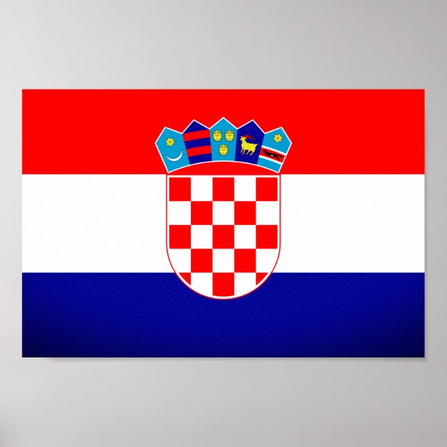 Póster Bandera de Croacia (Frente)