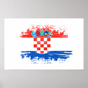 Póster Bandera de Croacia
