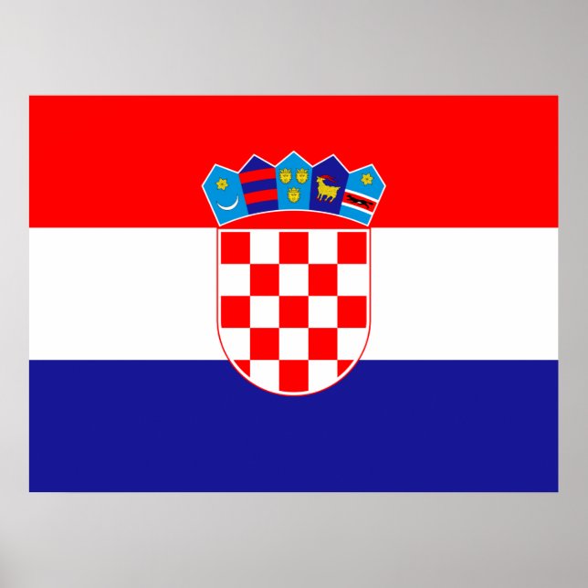 Póster Bandera de Croacia (Frente)