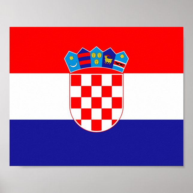 Póster Bandera de Croacia (Frente)