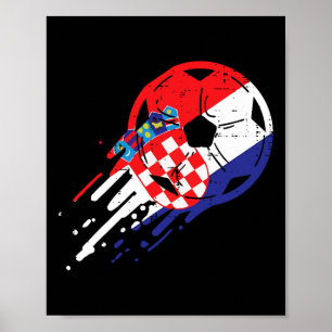 Póster Bandera de Croacia Fútbol croata Fan Men Women 