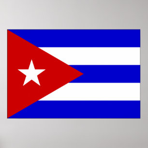 Póster Bandera de Cuba
