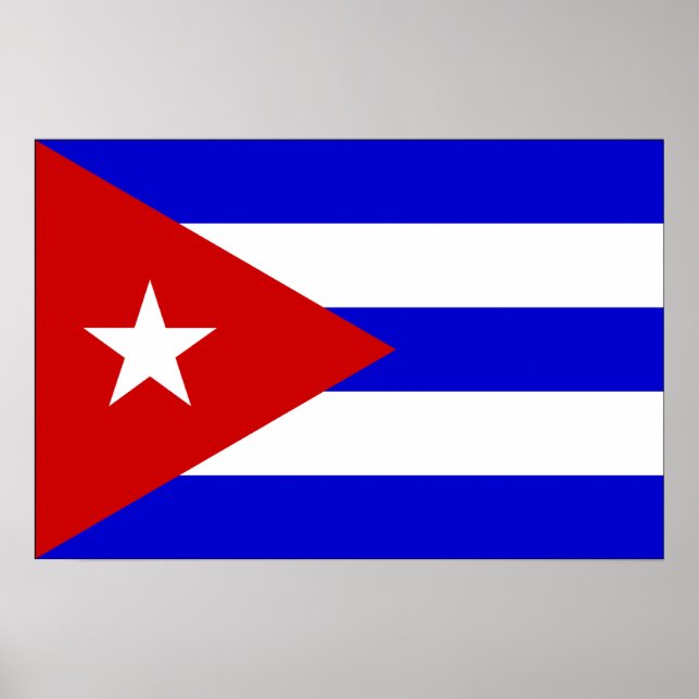 Póster Bandera de Cuba (Frente)