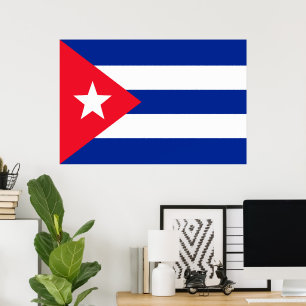 Póster Bandera de Cuba