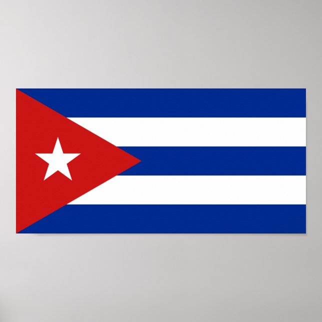 Póster Bandera de Cuba (Frente)