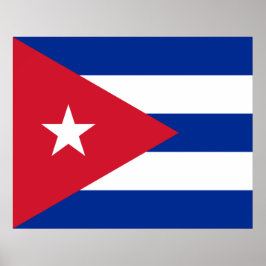 Póster Bandera de Cuba