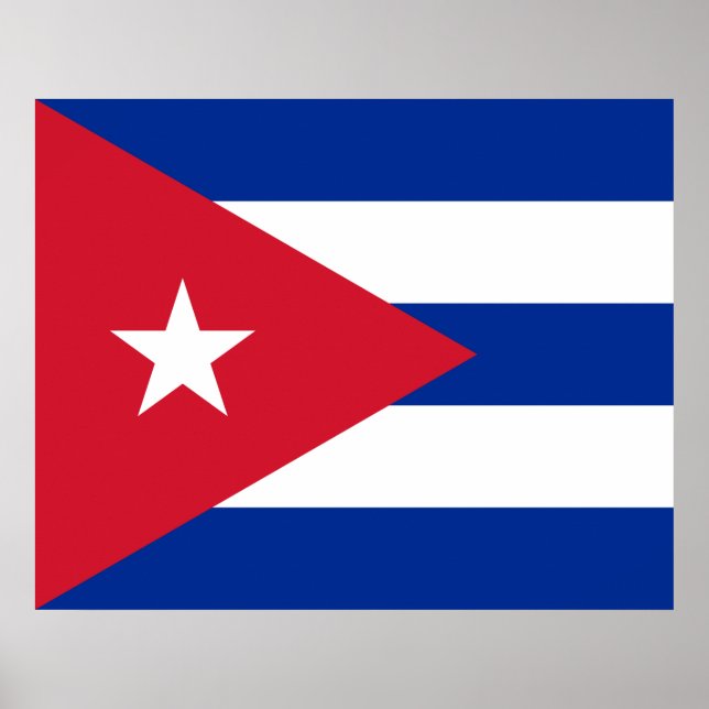 Póster Bandera de Cuba (Frente)