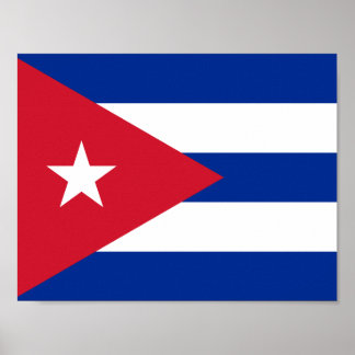 Póster Bandera de Cuba Poster