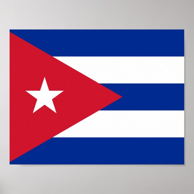 Póster Bandera de Cuba Poster (Frente)