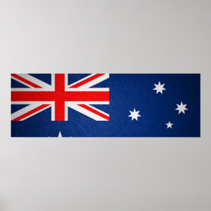 Póster Bandera de cuero de Australia