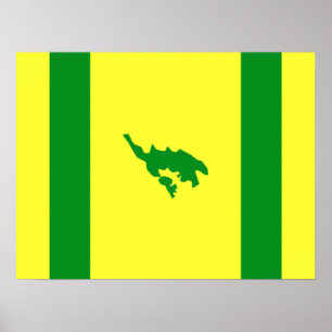 Póster Bandera de Culebra, Puerto Rico