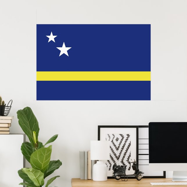 Póster Bandera de Curazao (Oficina en casa)