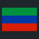 Póster Bandera de Daguestán<br><div class="desc">Bandera patriótica de Daguestán.</div>