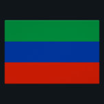 Póster Bandera de Daguestán<br><div class="desc">Bandera patriótica de Daguestán.</div>