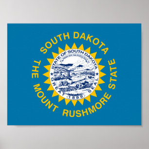 Póster Bandera de Dakota del Sur