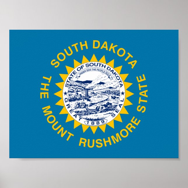Póster Bandera de Dakota del Sur (Frente)