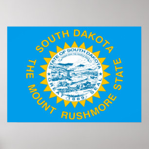 Póster Bandera de Dakota del Sur