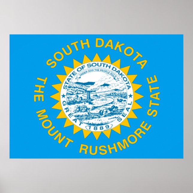 Póster Bandera de Dakota del Sur (Frente)