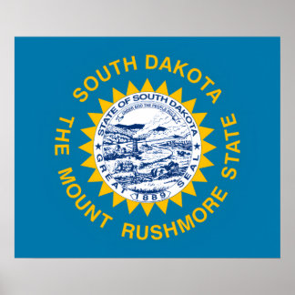 Póster Bandera de Dakota del Sur