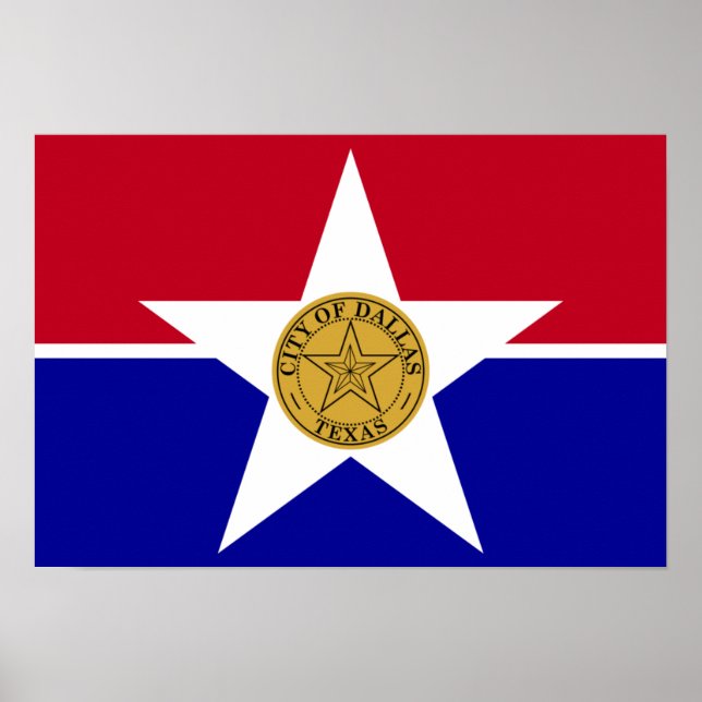 Póster Bandera de Dallas (Frente)
