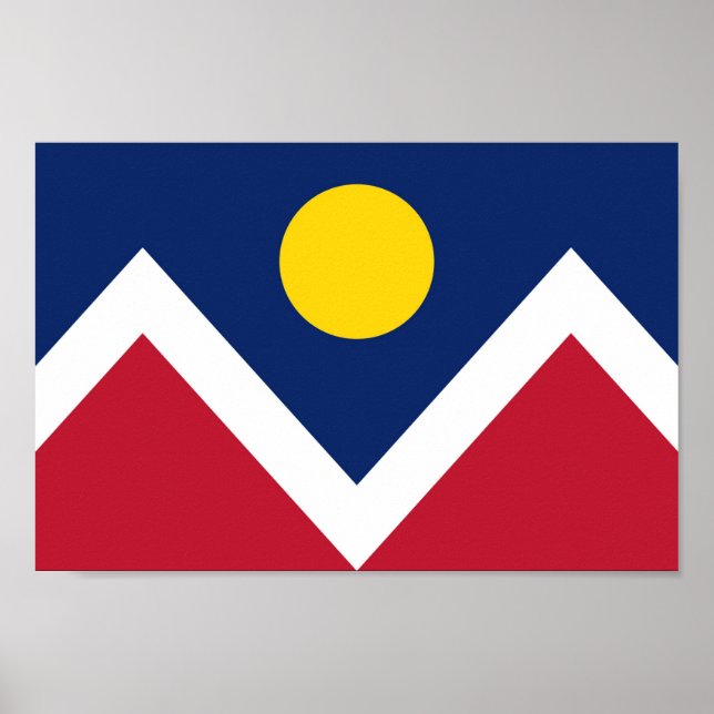 Póster Bandera de Denver, Colorado (Frente)