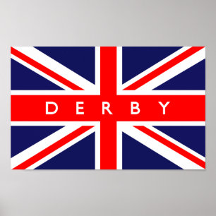Póster Bandera de Derby UK
