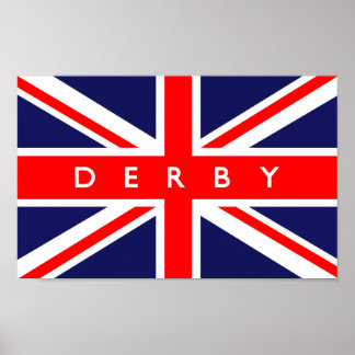 Póster Bandera de Derby UK