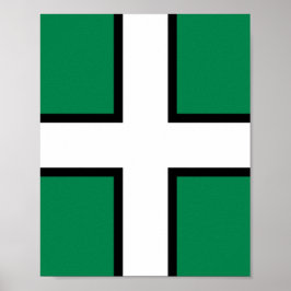 Póster Bandera de Devon (condado del Reino Unido)