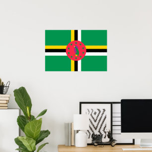 Póster Bandera de Dominica