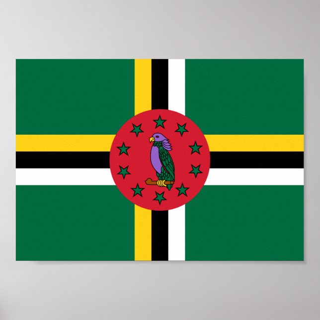 Póster Bandera de Dominica (Frente)