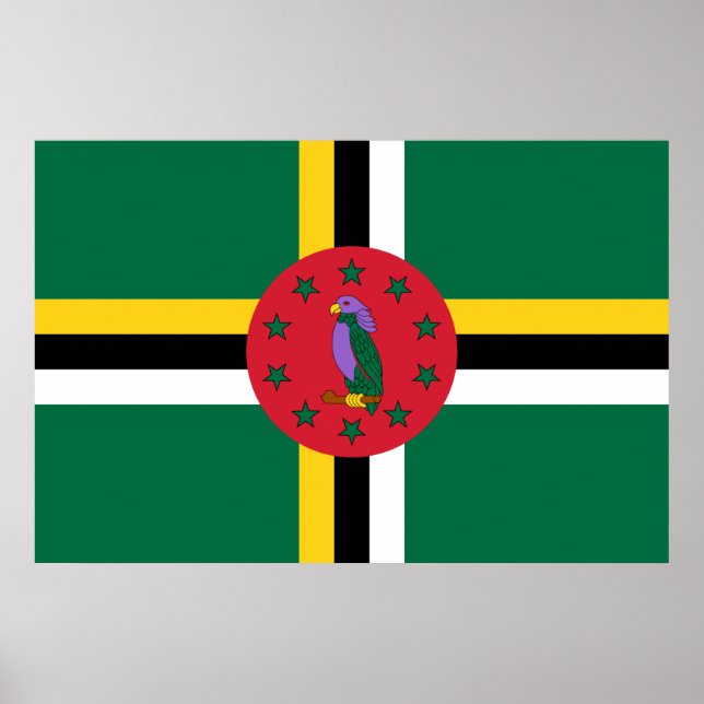 Póster Bandera de Dominica (Frente)