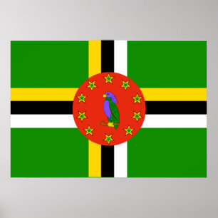 Póster Bandera de Dominica