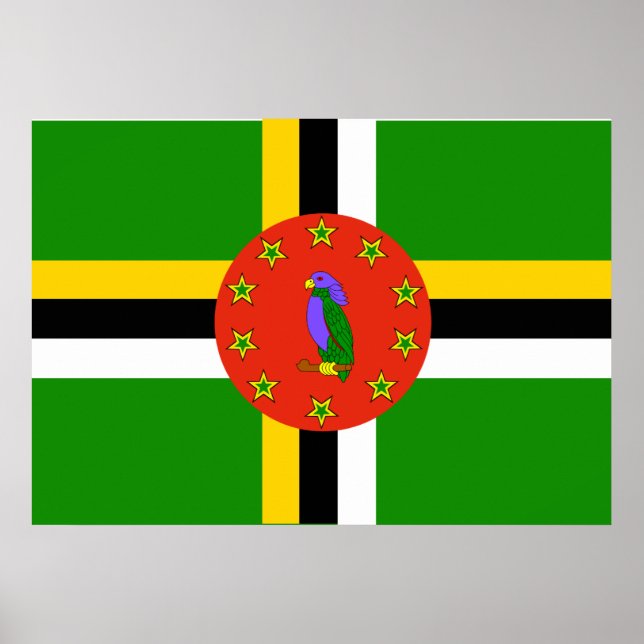 Póster Bandera de Dominica (Frente)