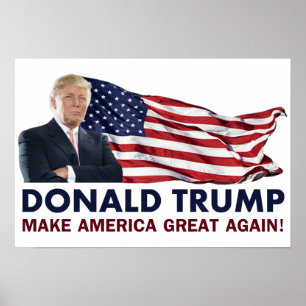 Póster Bandera de Donald Trump los E.E.U.U.