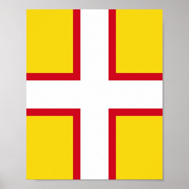 Póster Bandera de Dorset (condado del Reino Unido) (Frente)