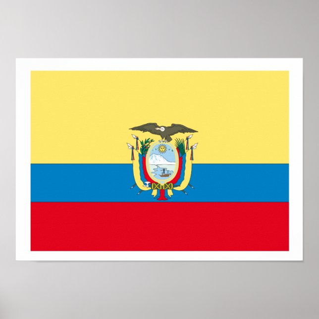 Póster Bandera de Ecuador (Frente)