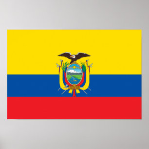 Póster Bandera de Ecuador