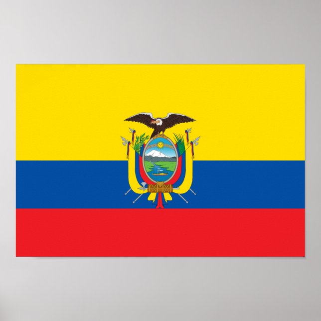 Póster Bandera de Ecuador (Frente)
