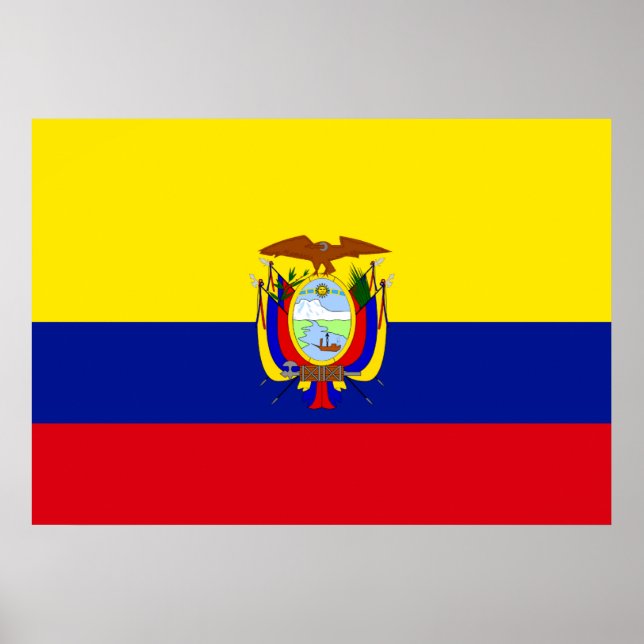 Póster Bandera de Ecuador (Frente)