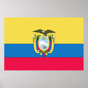 Póster Bandera de Ecuador