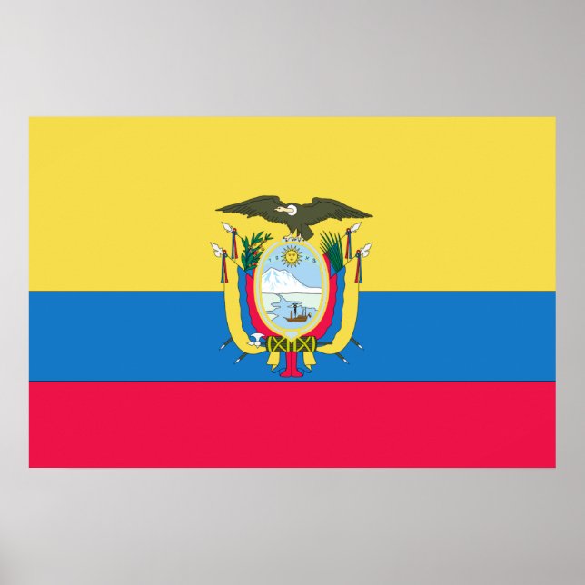 Póster Bandera de Ecuador (Frente)