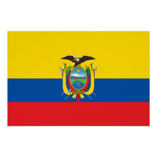 Póster Bandera de Ecuador