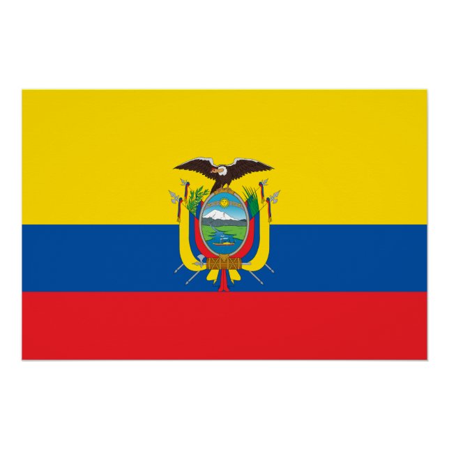 Póster Bandera de Ecuador (Anverso)